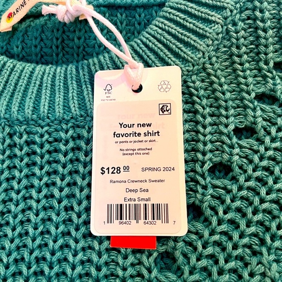 Marine Layer Ramona Crewneck Sweater XS NWT - Picture 8 of 10